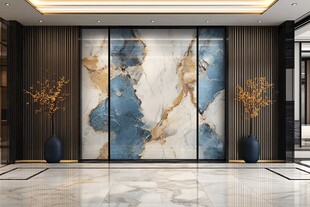 现代奢华大理石玄关装饰