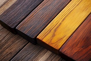 多彩实木板材特写