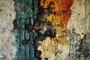 斑驳墙面的岁月痕迹
