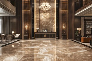 豪华大气的酒店大堂空间