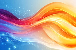 绚丽多彩流动线条背景图