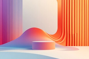 梦幻渐变展示台场景