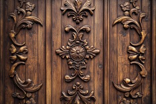 复古雕花木门细节展示
