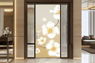 艺术花卉玻璃门 家居风尚