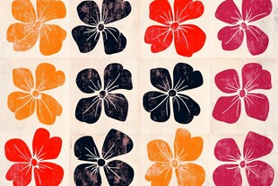 多彩花卉图案装饰纹理