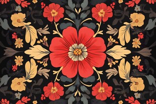 复古花卉图案 精美装饰设计