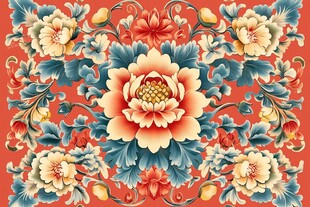 中式传统花卉图案设计