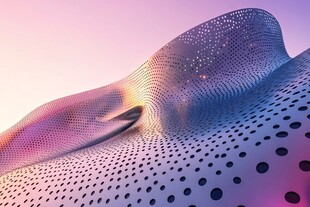 梦幻渐变曲面建筑景观