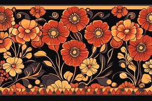 复古花卉图案装饰艺术