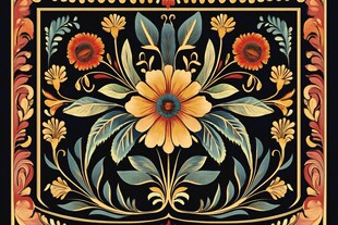 复古花卉图案装饰艺术