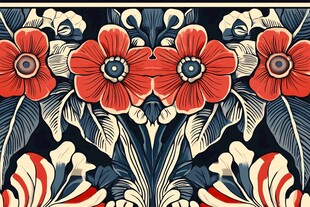 复古花卉图案装饰艺术