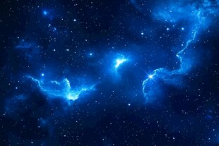 梦幻蓝色星空宇宙背景图