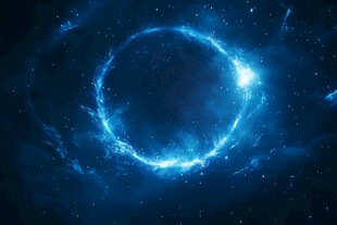 梦幻蓝色宇宙能量光环