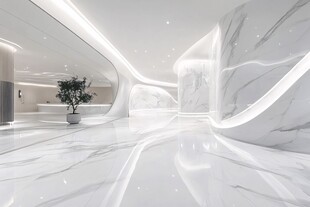 未来感大理石室内空间设计