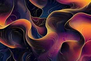 梦幻炫彩流动波纹图案