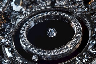 璀璨钻石环绕的奢华物件