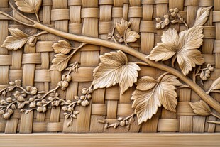 木雕藤蔓编织纹理装饰