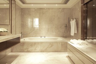 奢华大理石浴室优雅空间