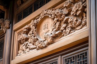 中式木雕艺术精美细节展示