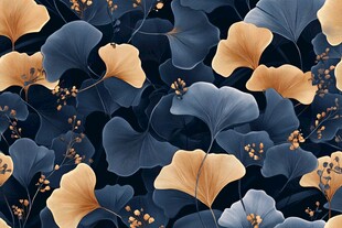 银杏叶图案背景设计素材