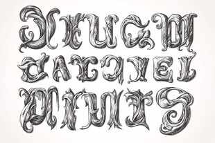 复古手写艺术字体设计