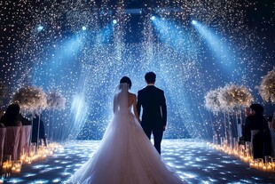 浪漫婚礼 新人携手梦幻舞台