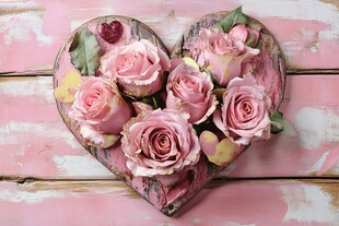 心形花饰装点浪漫氛围