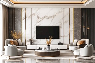 现代轻奢风客厅家居场景