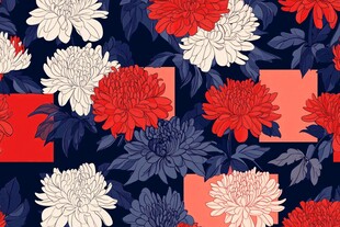 花卉几何图案背景设计