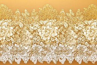 金色花卉蕾丝精美图案