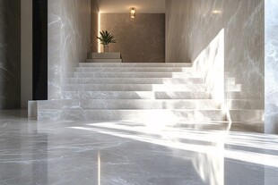 现代简约大理石楼梯空间