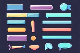 多彩立体网页交互按钮元素