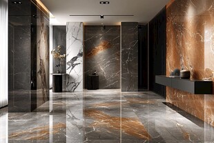 现代奢华大理石风入户大厅