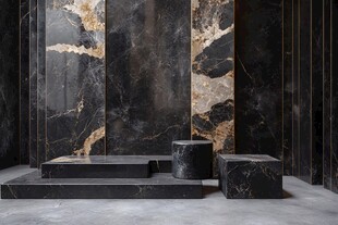 黑色大理石打造的精致空间