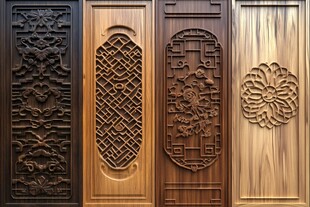 中式木雕门板 精美工艺展示