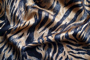 黑金斑马纹质感面料