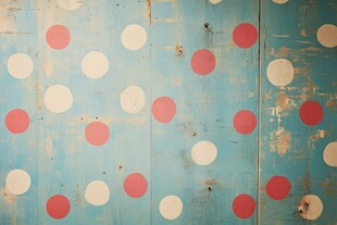 蓝底波点复古墙面纹理