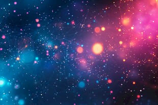 梦幻星空粒子背景图