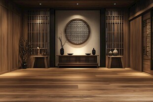 日式禅意风格室内空间
