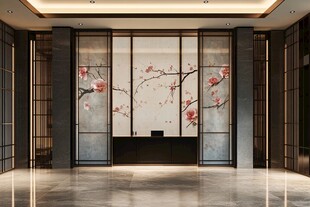 中式典雅大堂接待区