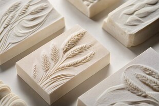 小麦图案手工皂展示