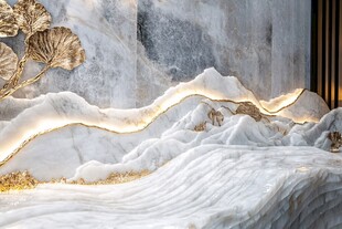 大理石山峦景观艺术装置