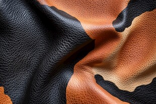 迷彩纹理皮革特写