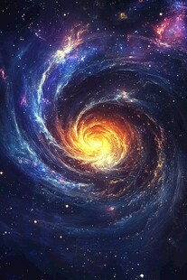绚丽星系旋涡景观
