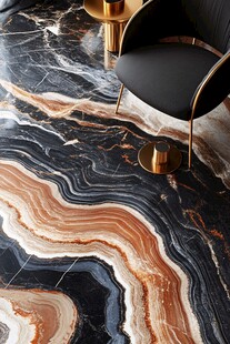 奢华大理石地面与精致座椅