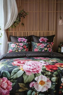 花卉图案床品营造温馨卧室