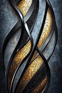 金属质感黑金曲线装饰图