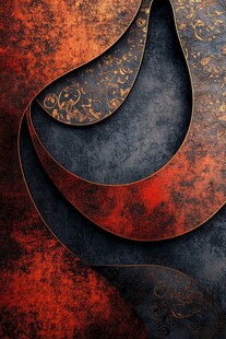 复古卷曲花纹背景图案