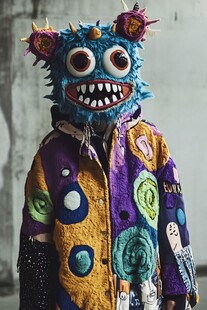 彩色怪兽装扮与个性服饰