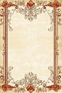 复古花纹边框背景图